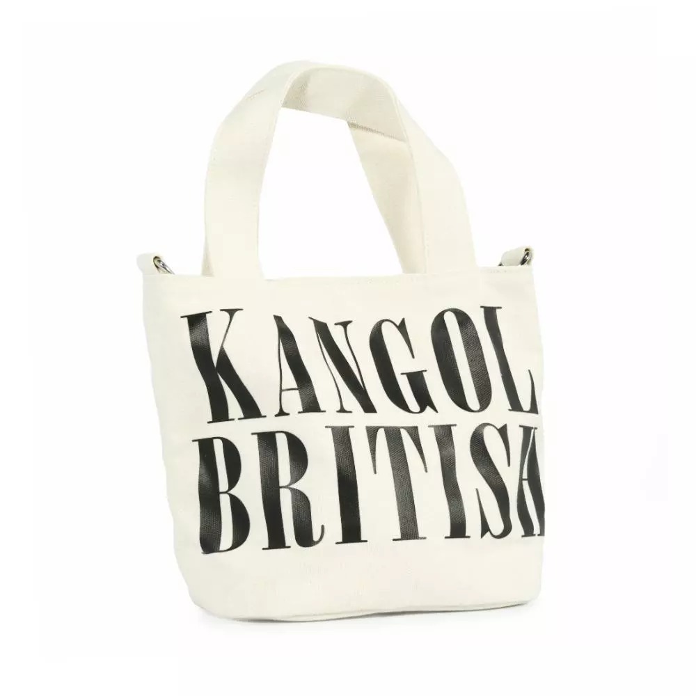 【KANGOL】休閒側背包｜大容量收納 簡約百搭-米白色6555170901
