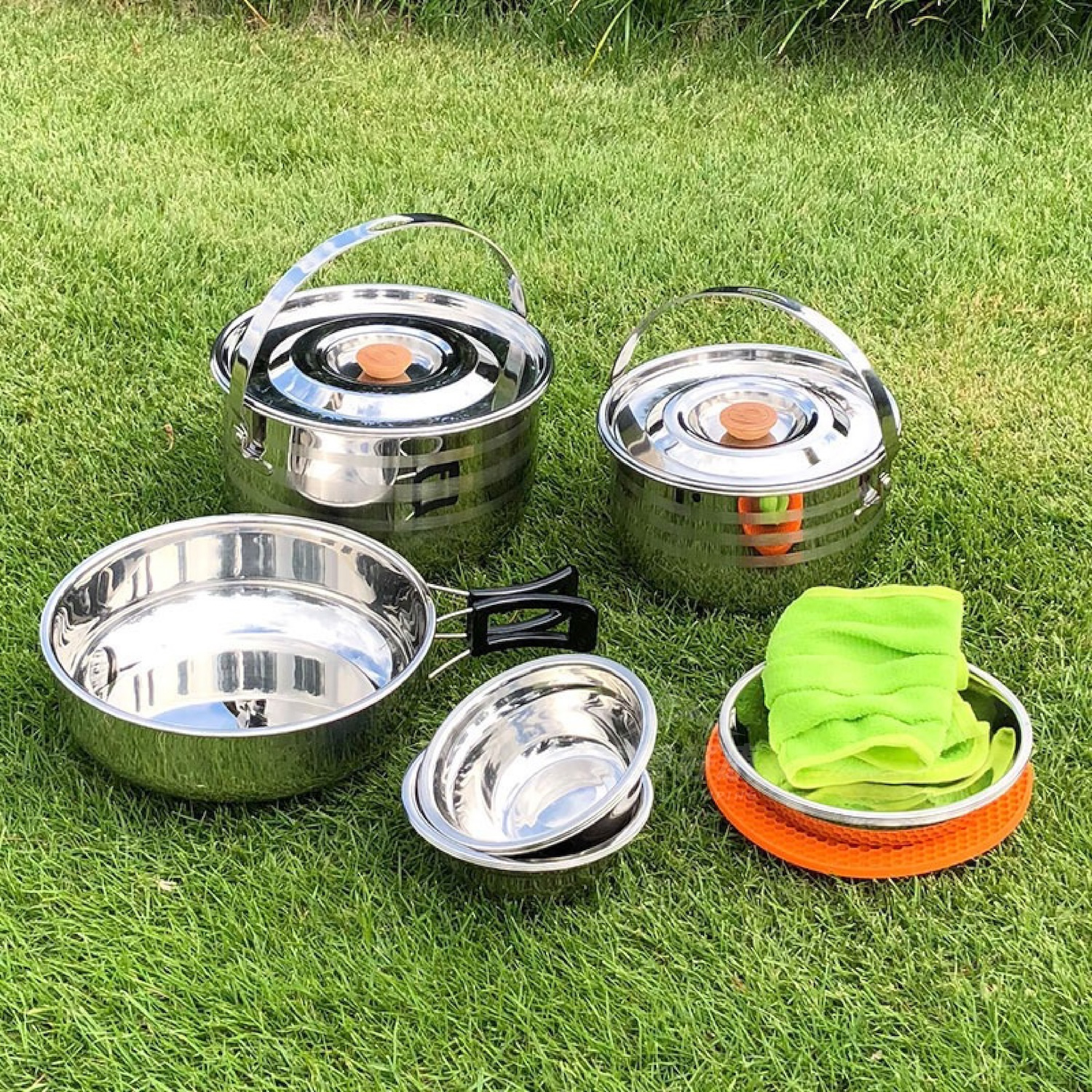 【Campingmoon柯曼】6人不鏽鋼套鍋 MC-210 CB22