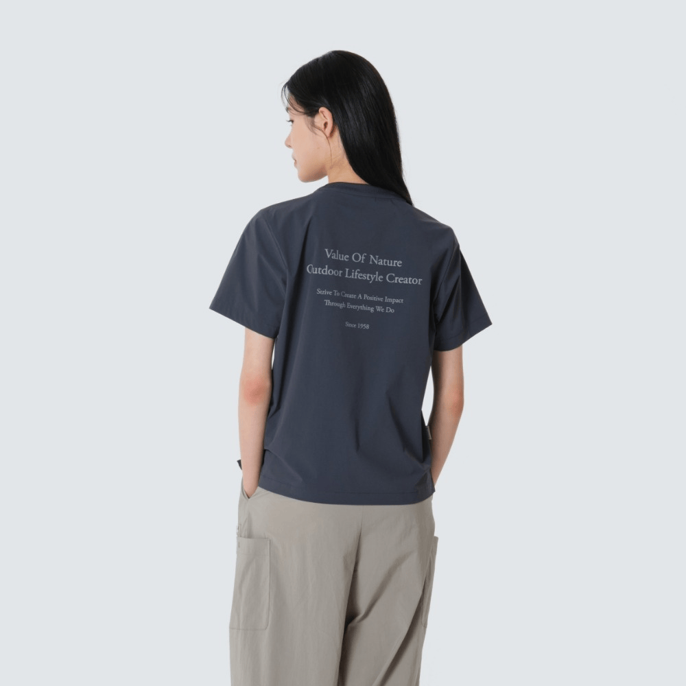 Snow Peak｜Thin Tech Women's Lettering Short Sleeve T-shirt S26MWS-TS33 [3 colors]