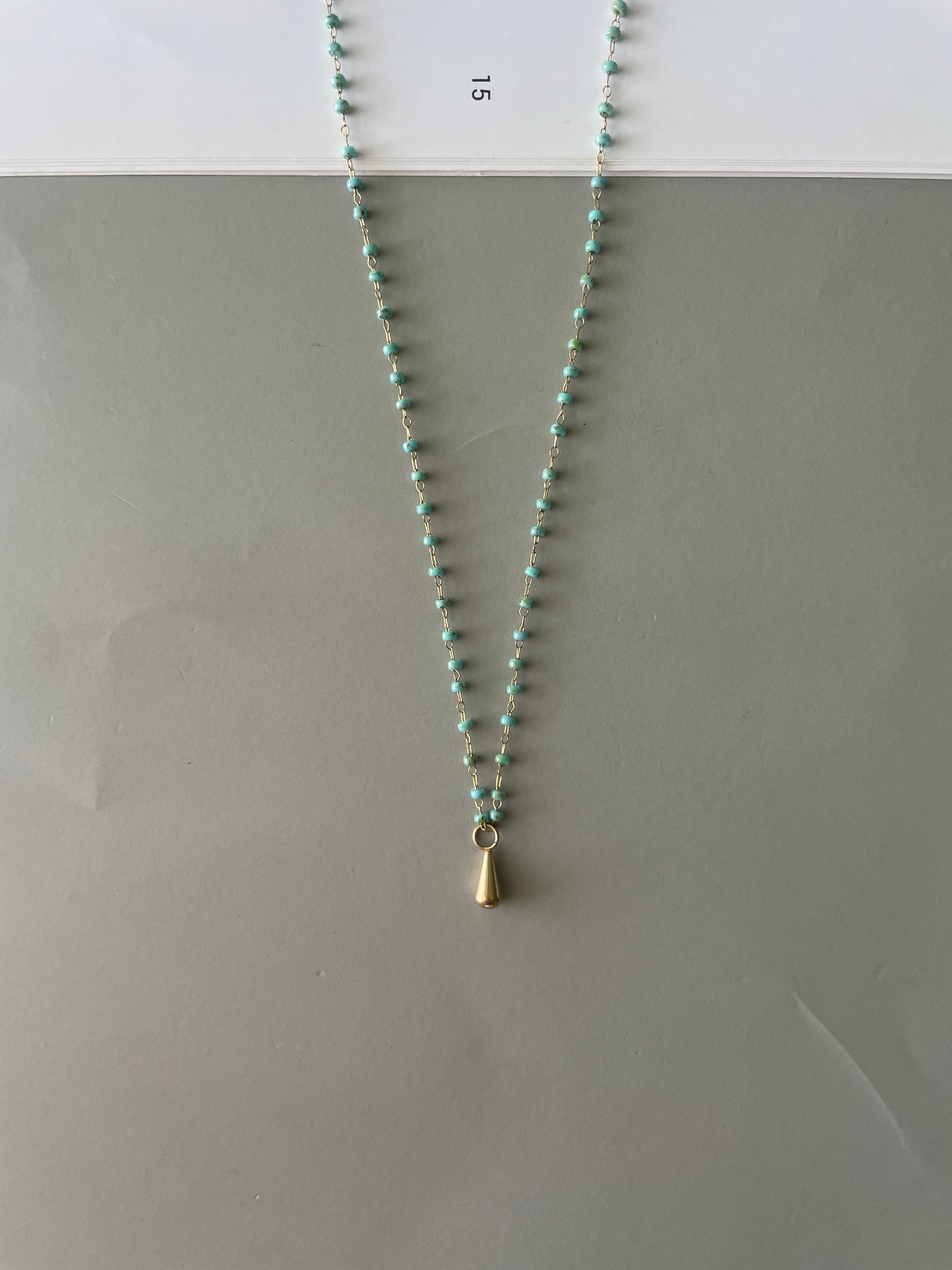aqua drop necklace
