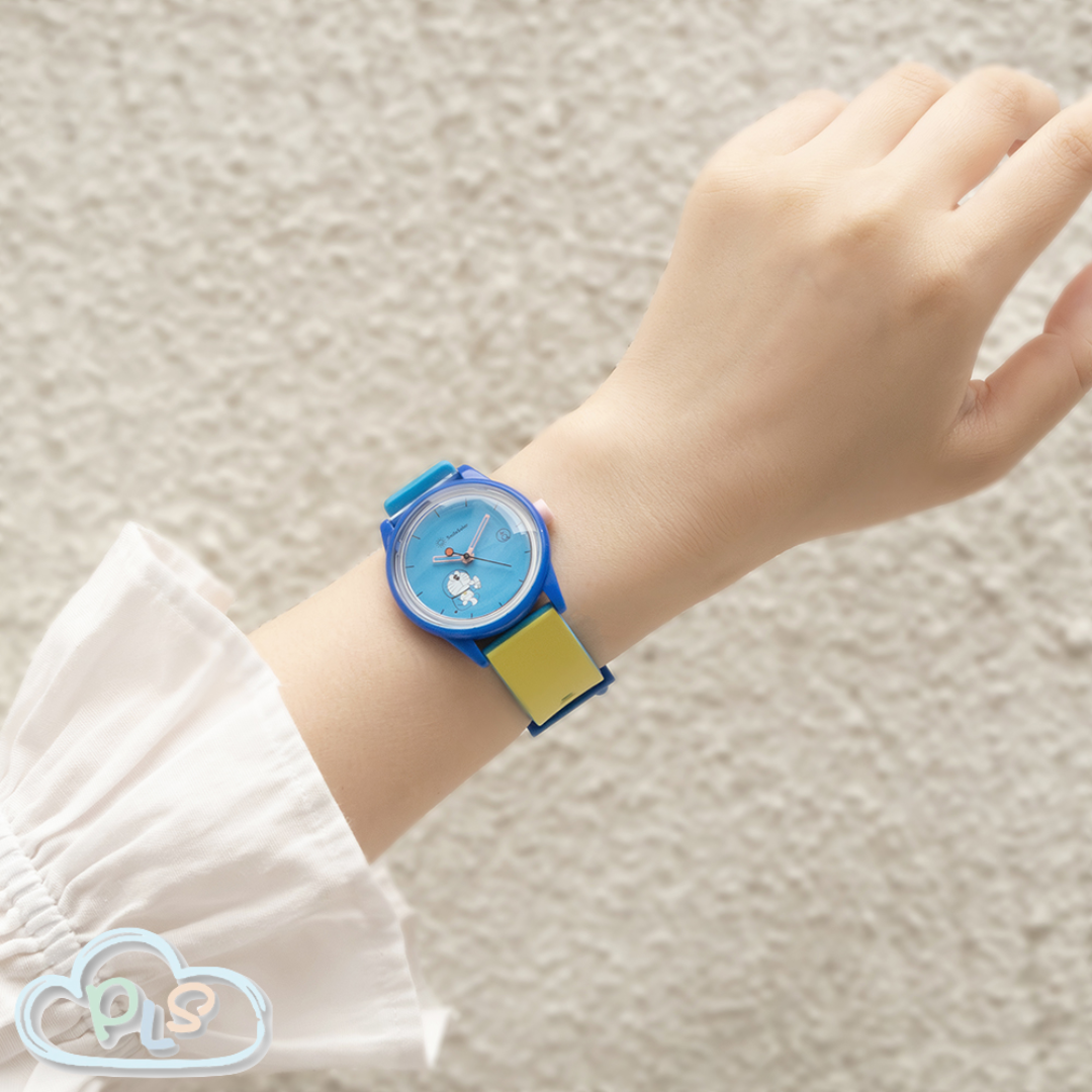 現貨 Q&Q SmileSolar 藍色款腕錶  多啦A夢 DORAEMON STORE 限定  #40185-1