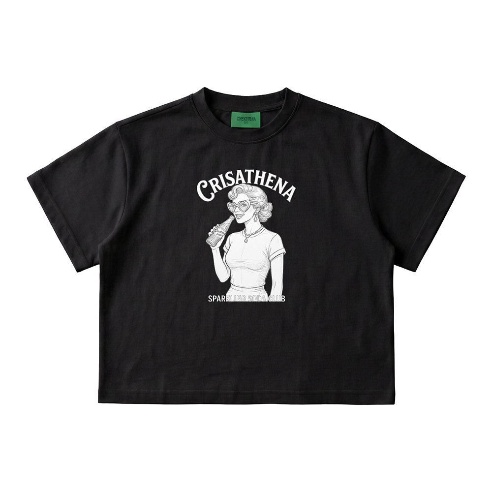 0519CT42-CRISATHENA-COLLECTION-Sparkling Soda Club (Draft) Short T-Shirt（A42)