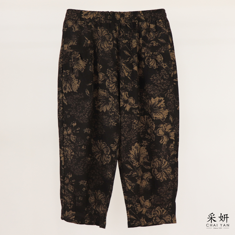 特色花布棉麻哈倫褲
