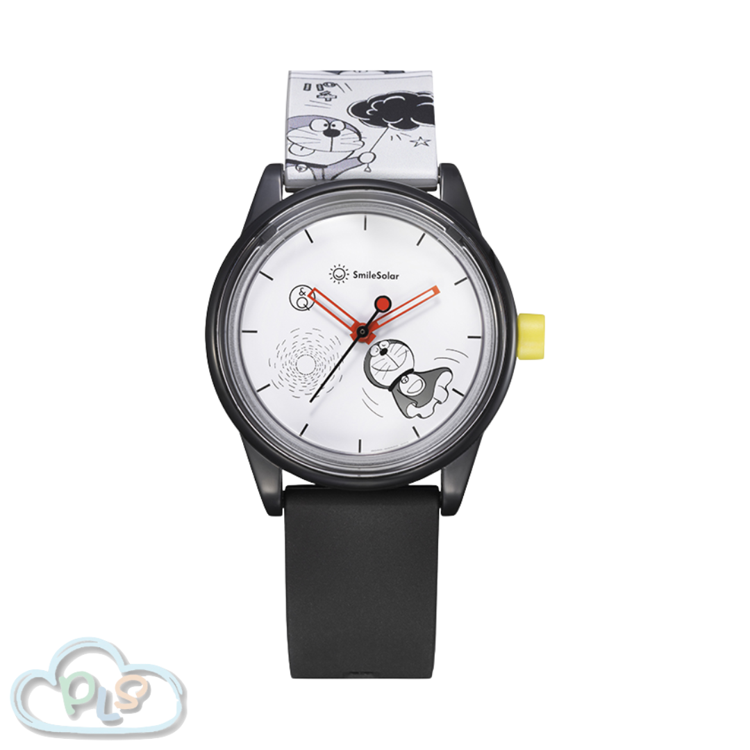 現貨 Q&Q SmileSolar 黑色款腕錶 多啦A夢 DORAEMON STORE 限定  #40186-1