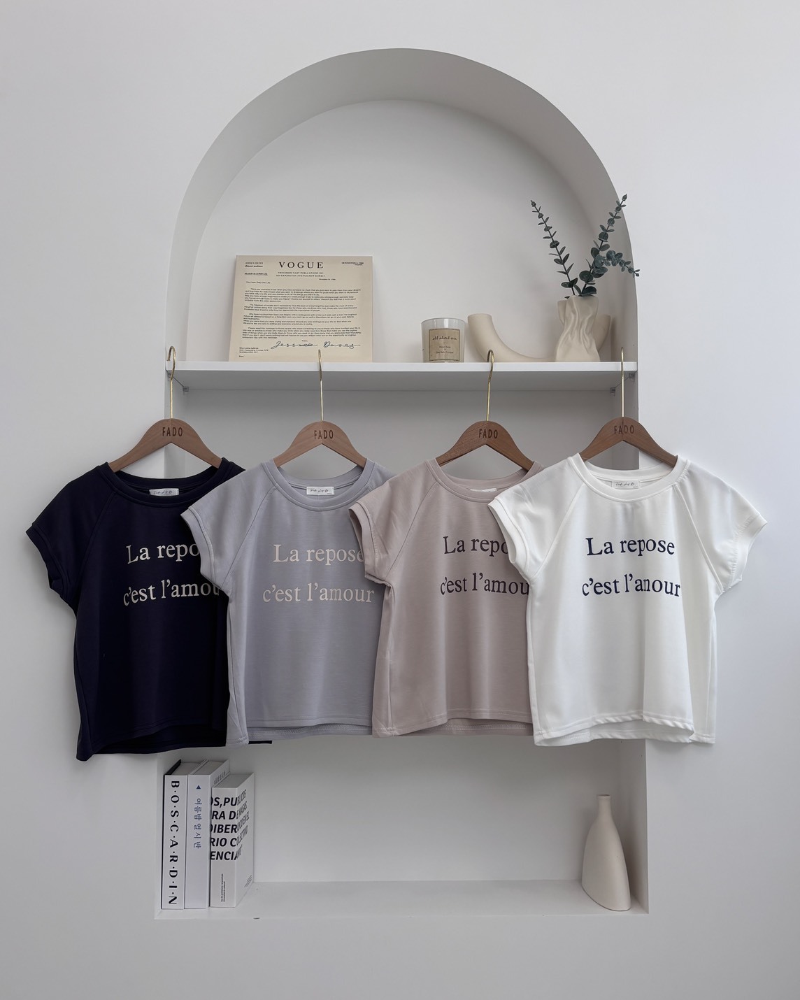 法朵Fado shop｜插肩小飛袖字母短T 0215113 四色
