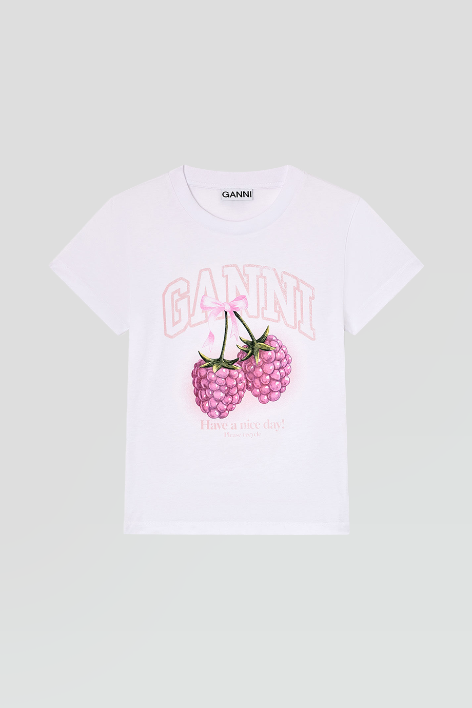 GANNI｜BABY FIT 覆盆子圖騰 T 恤
