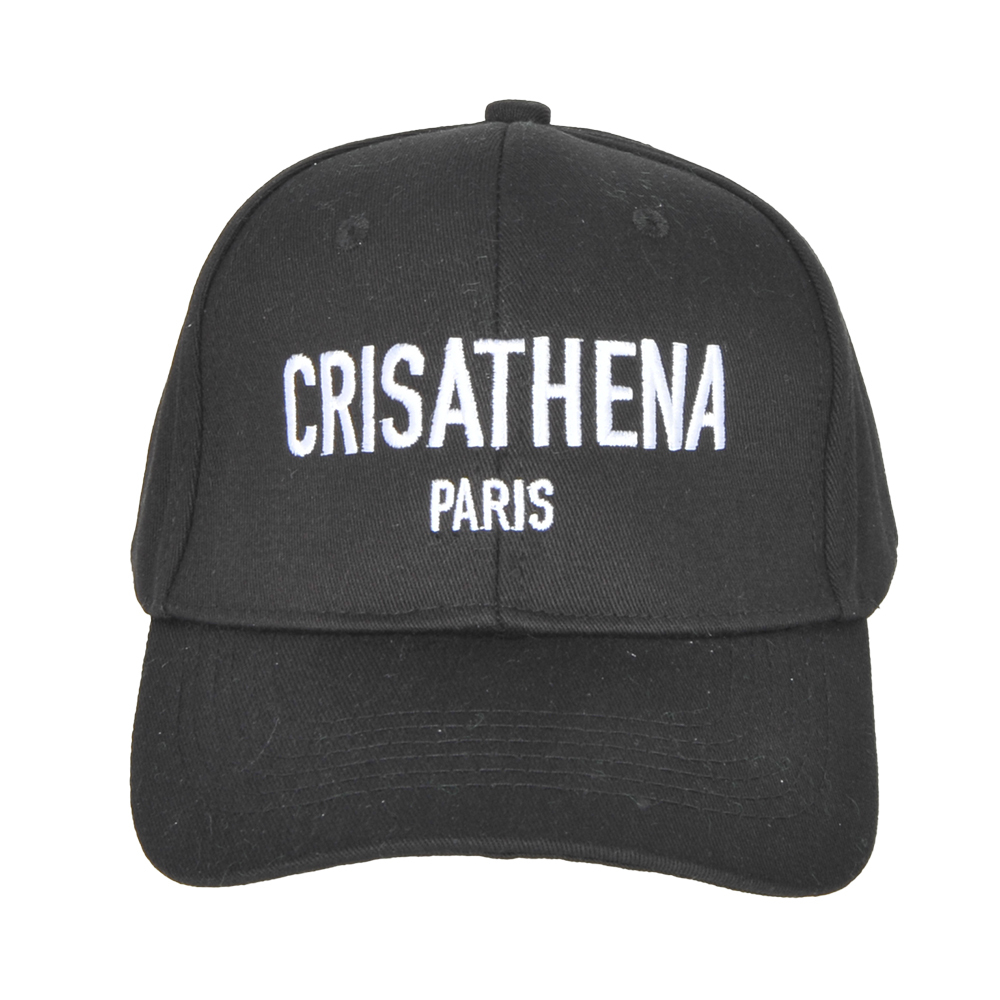 0519CT52-CRISATHENA-COLLECTION-"Large Logo" 黑色底Cap帽 白色/粉紅色/彩色（A52)