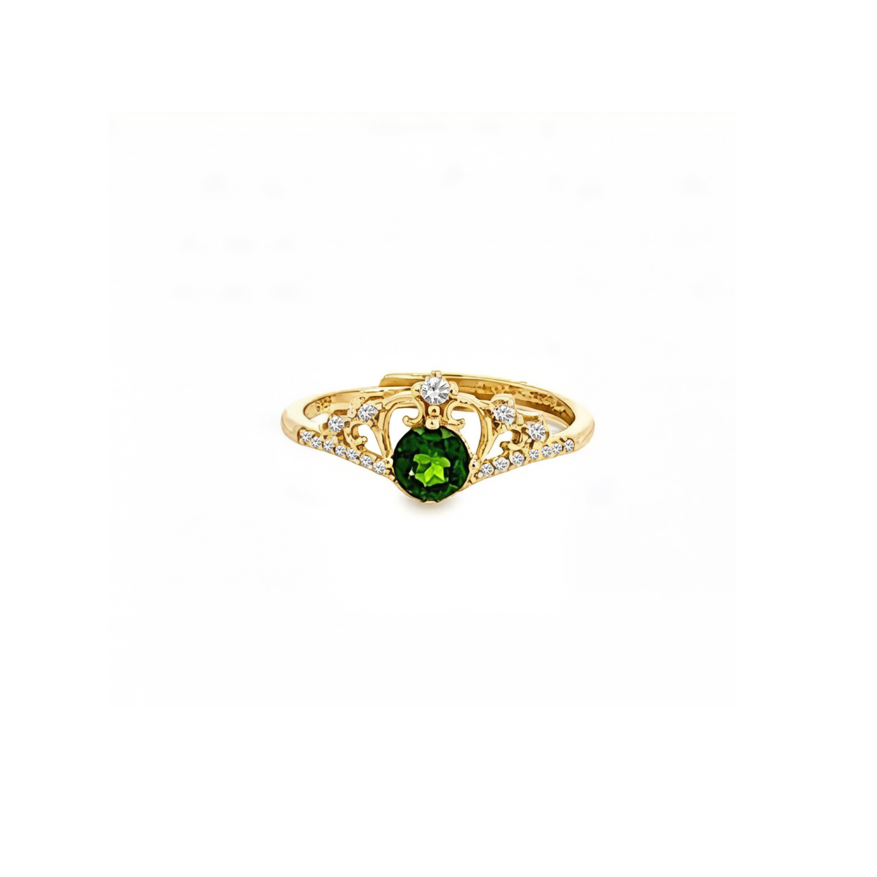 แหวนไดออปไซด์ดีไซน์พระราชวัง (Palace Style Diopside Ring)
