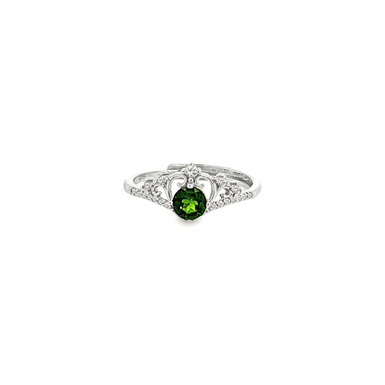 แหวนไดออปไซด์ดีไซน์พระราชวัง (Palace Style Diopside Ring)