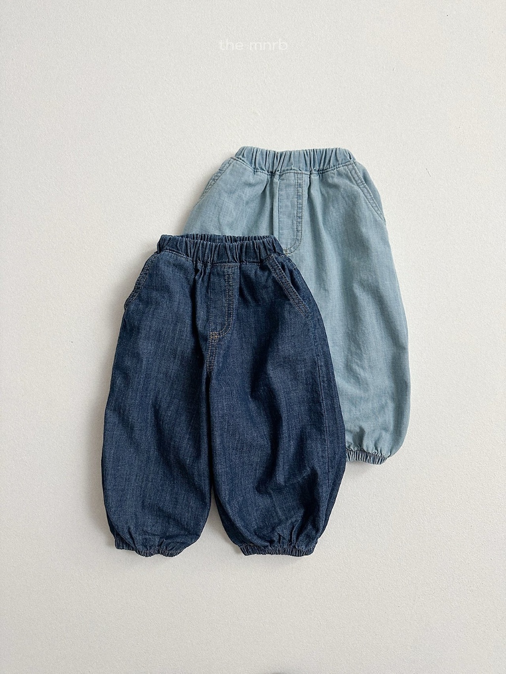 韓國🇰🇷Minirobe 竹節牛仔束口褲(S-XL)