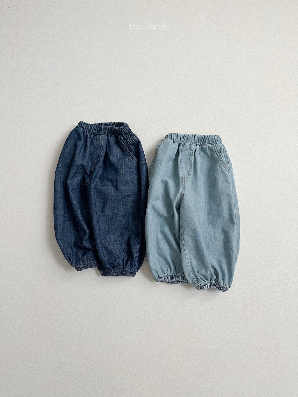 韓國🇰🇷Minirobe 竹節牛仔束口褲(S-XL)