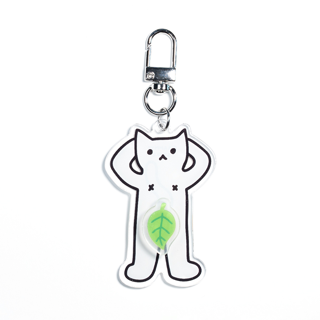 Sammyo store 旋轉鑰匙圈 / 自信貓 / 兩款