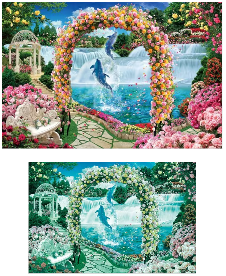 海豚旅館玫瑰園 (夜光) (迷你尺寸)