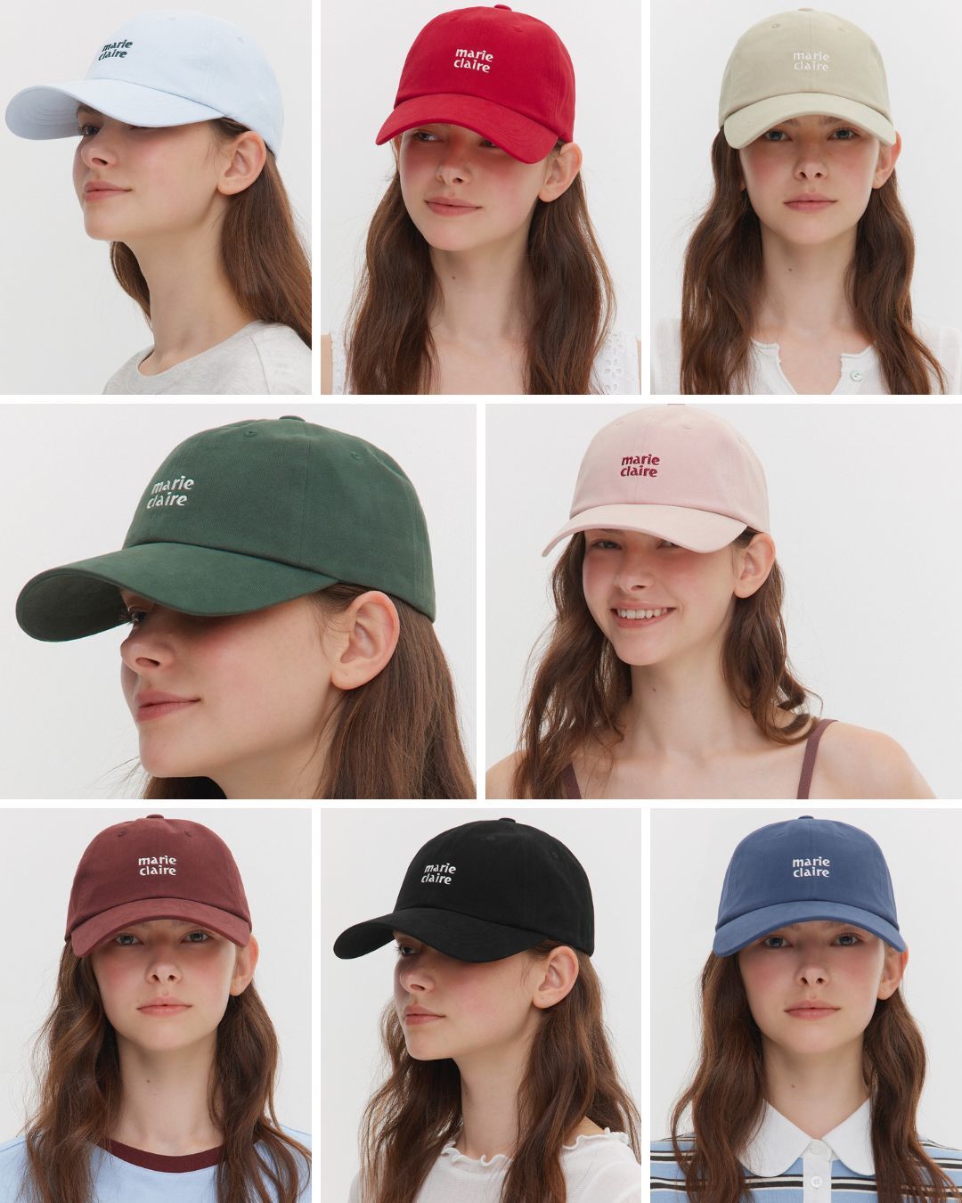 Marie Claire｜Small Logo Ball Cap (9colors)