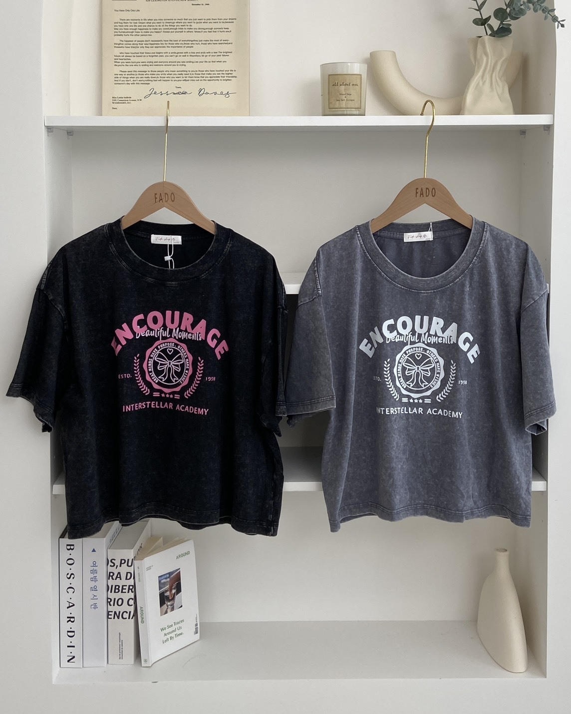 法朵Fado shop｜美式復古水洗印花短T 0215130 兩色