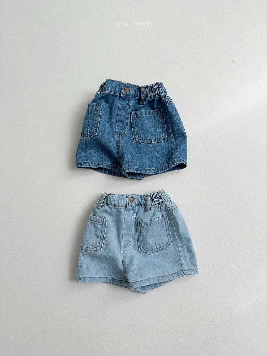 韓國🇰🇷Minirobe 雙口袋鬆緊牛仔短褲(S-XL)