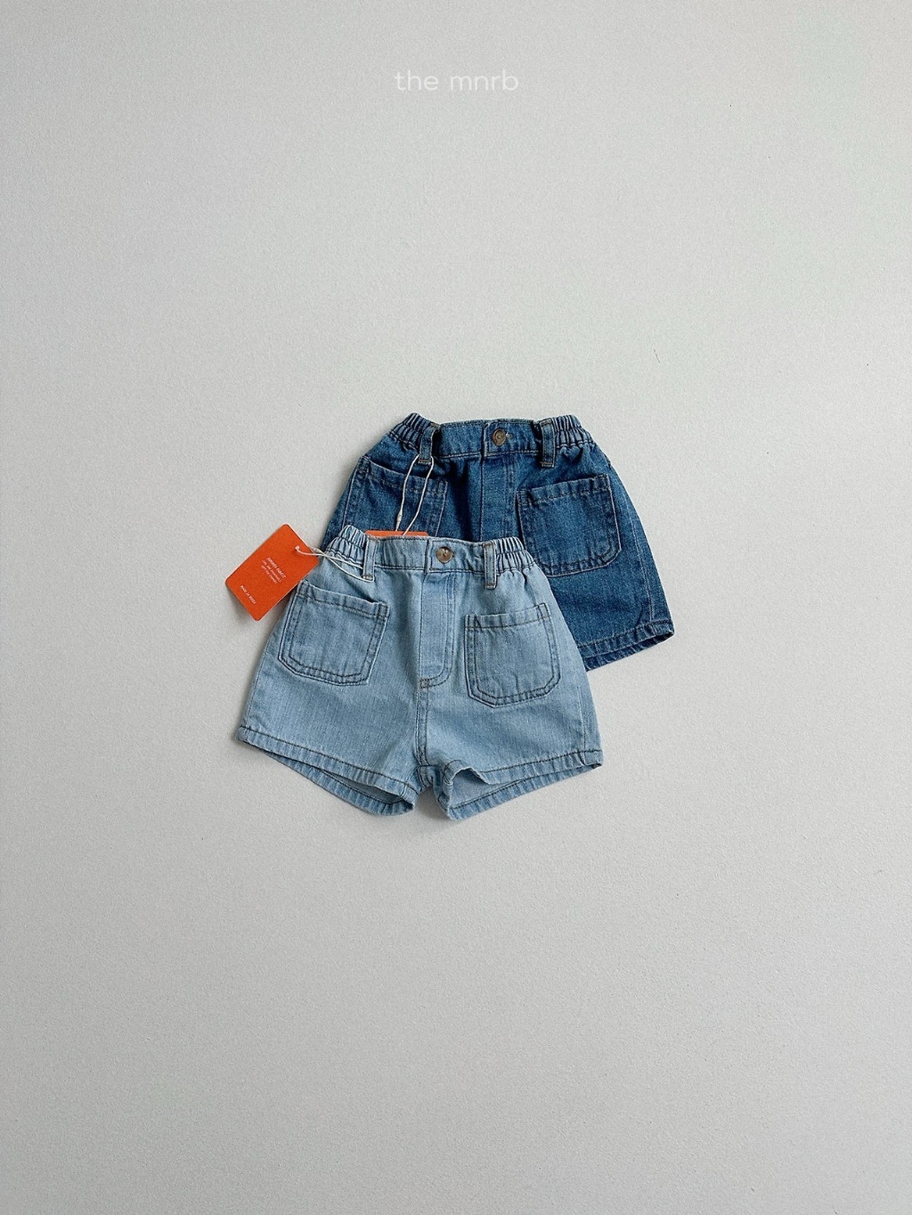 韓國🇰🇷Minirobe 雙口袋鬆緊牛仔短褲(S-XL)