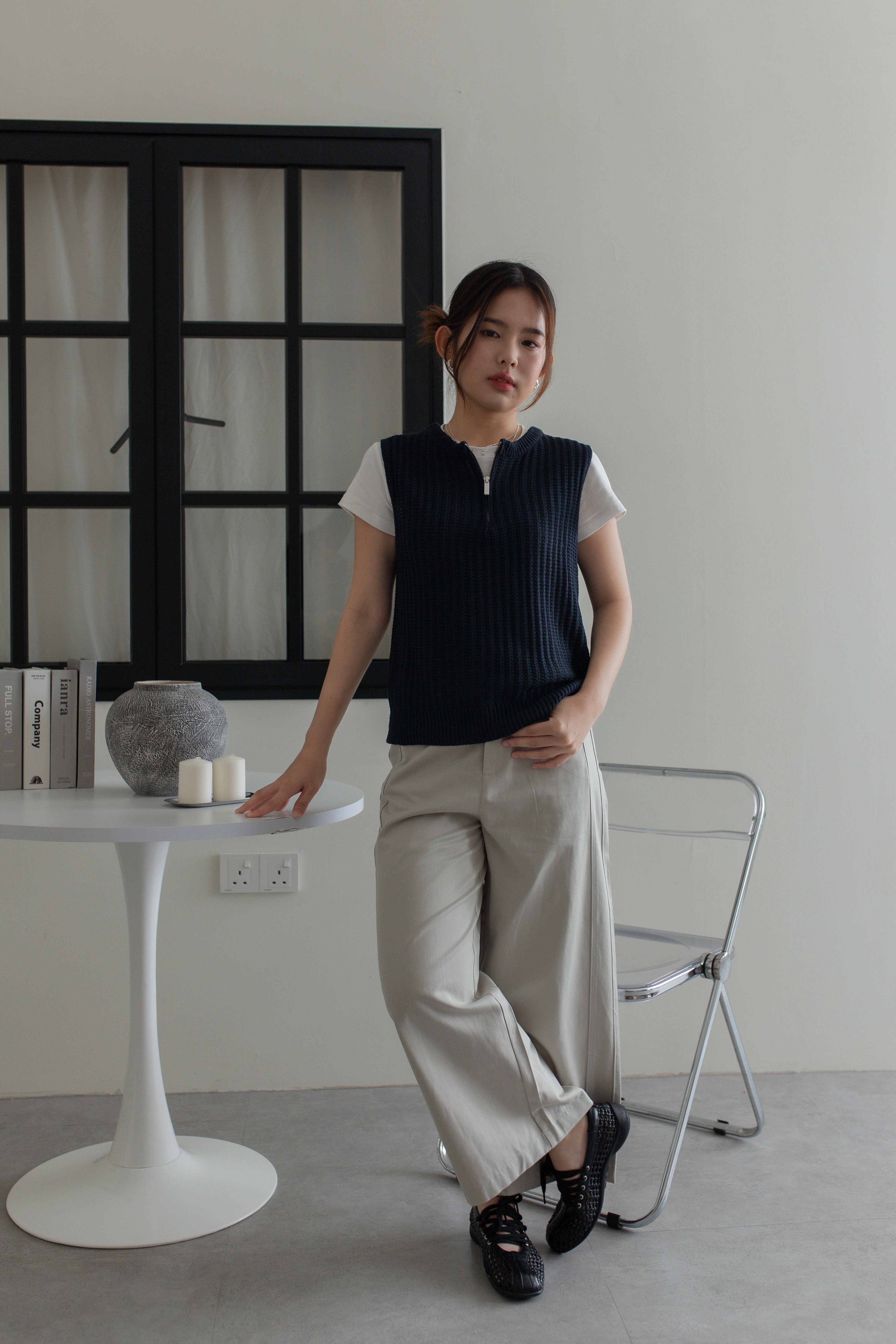 Barvley Pocket Straight Leg Pants Grey -2754PLGRY
