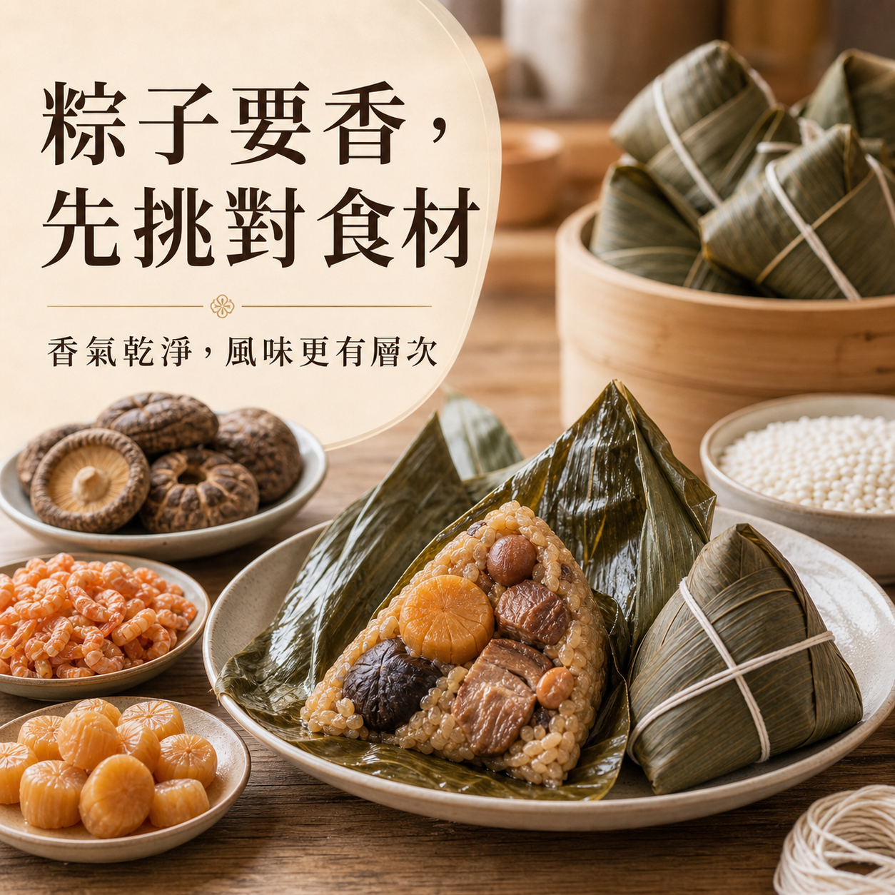 端午粽子要香,先挑對香菇、蝦米與干貝