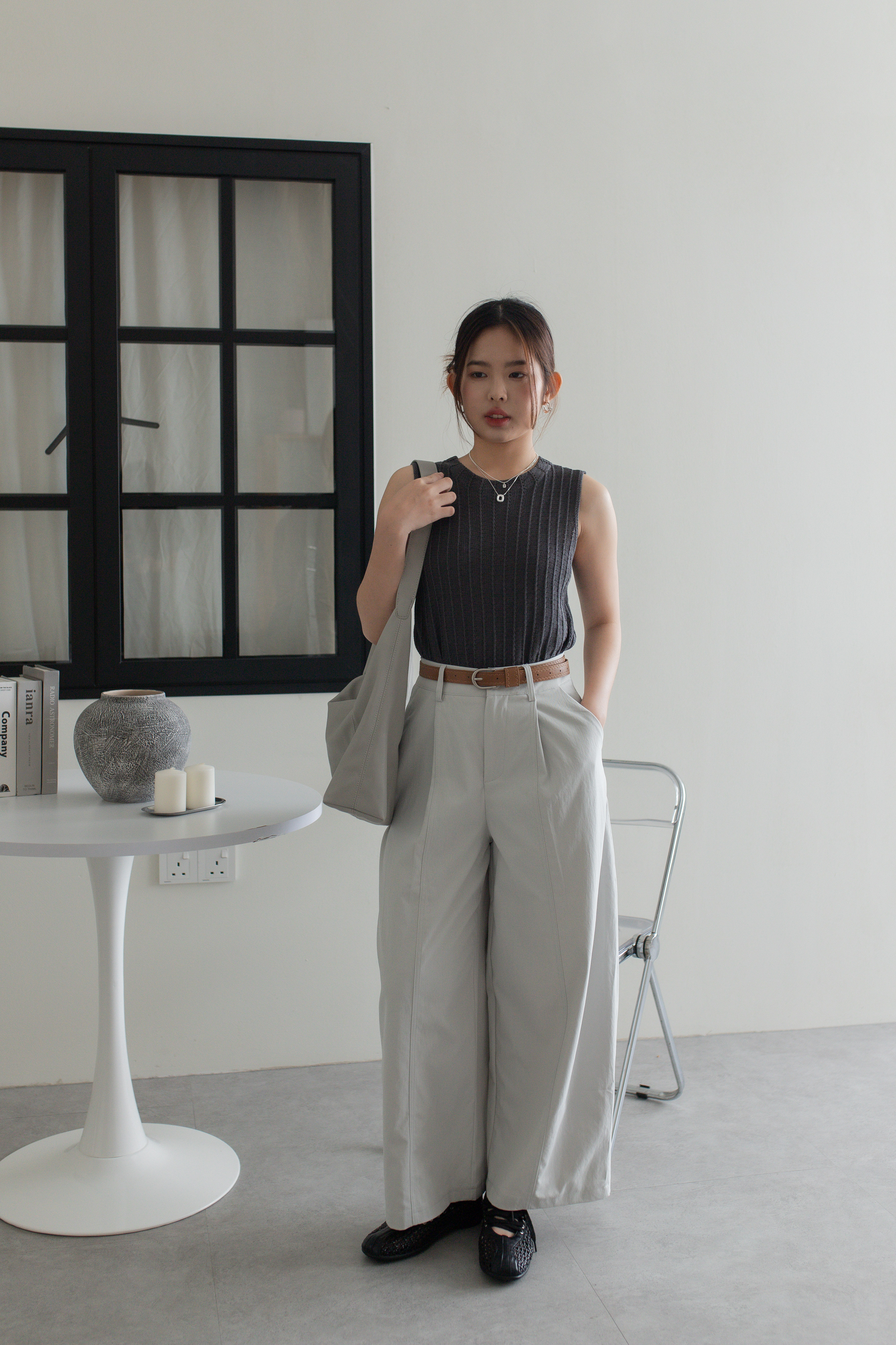 Kandley Barrel Pants Grey-2760PLGRY