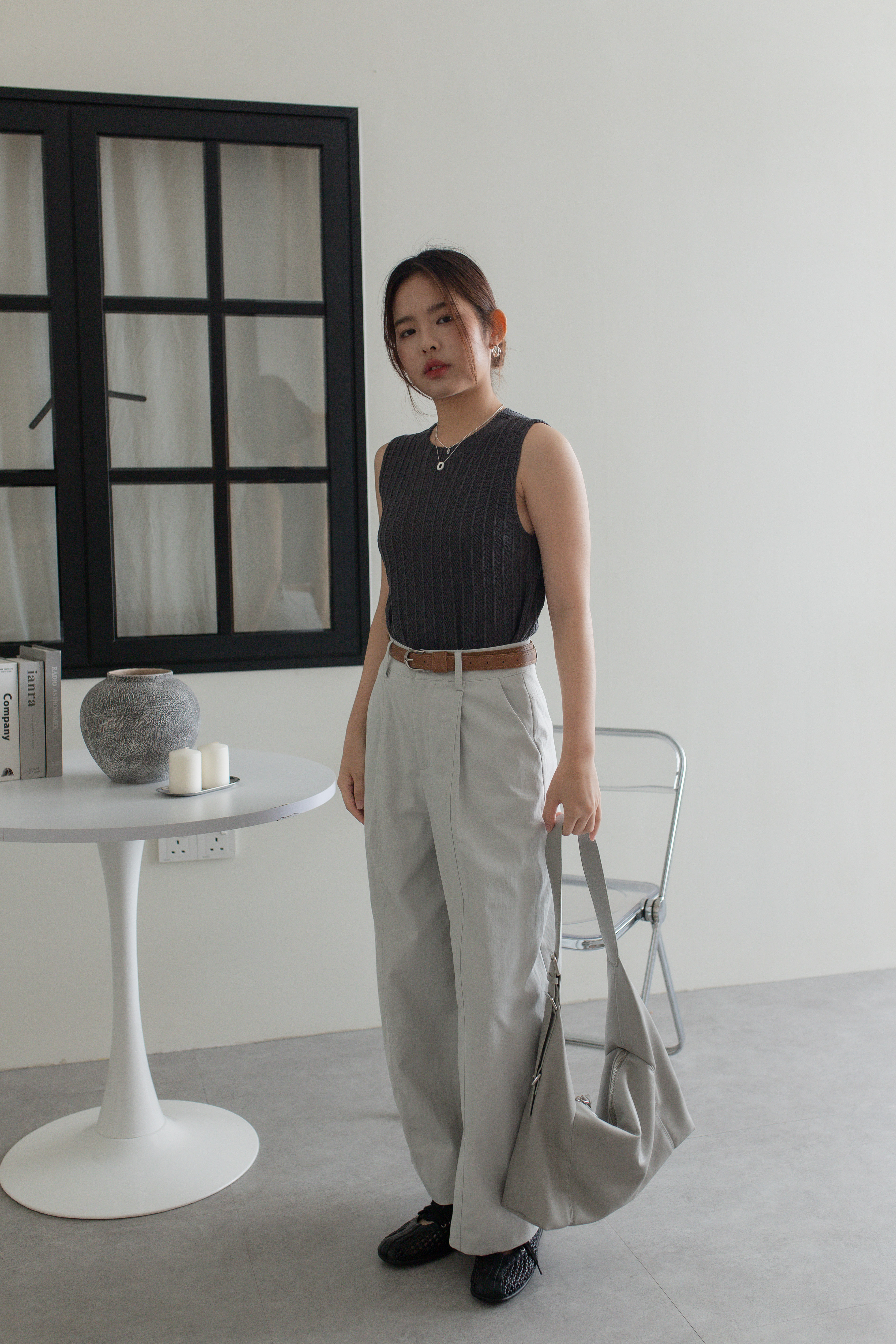 Kandley Barrel Pants Grey-2760PLGRY