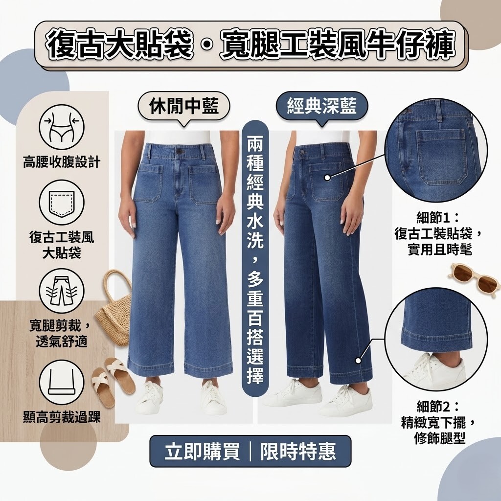 【預購】Scotch & Soda H051902 女裝寬管牛仔褲