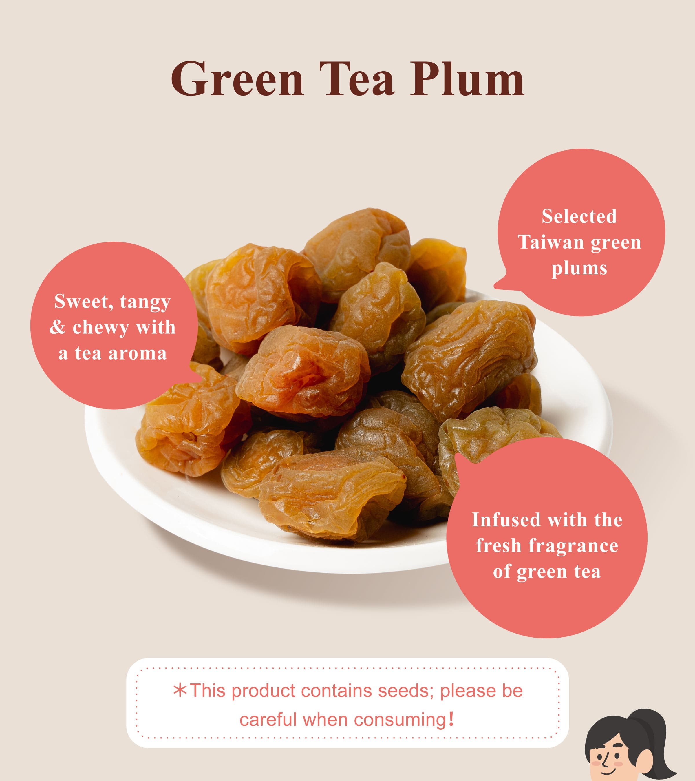 Dengyi Green Tea Plum Features