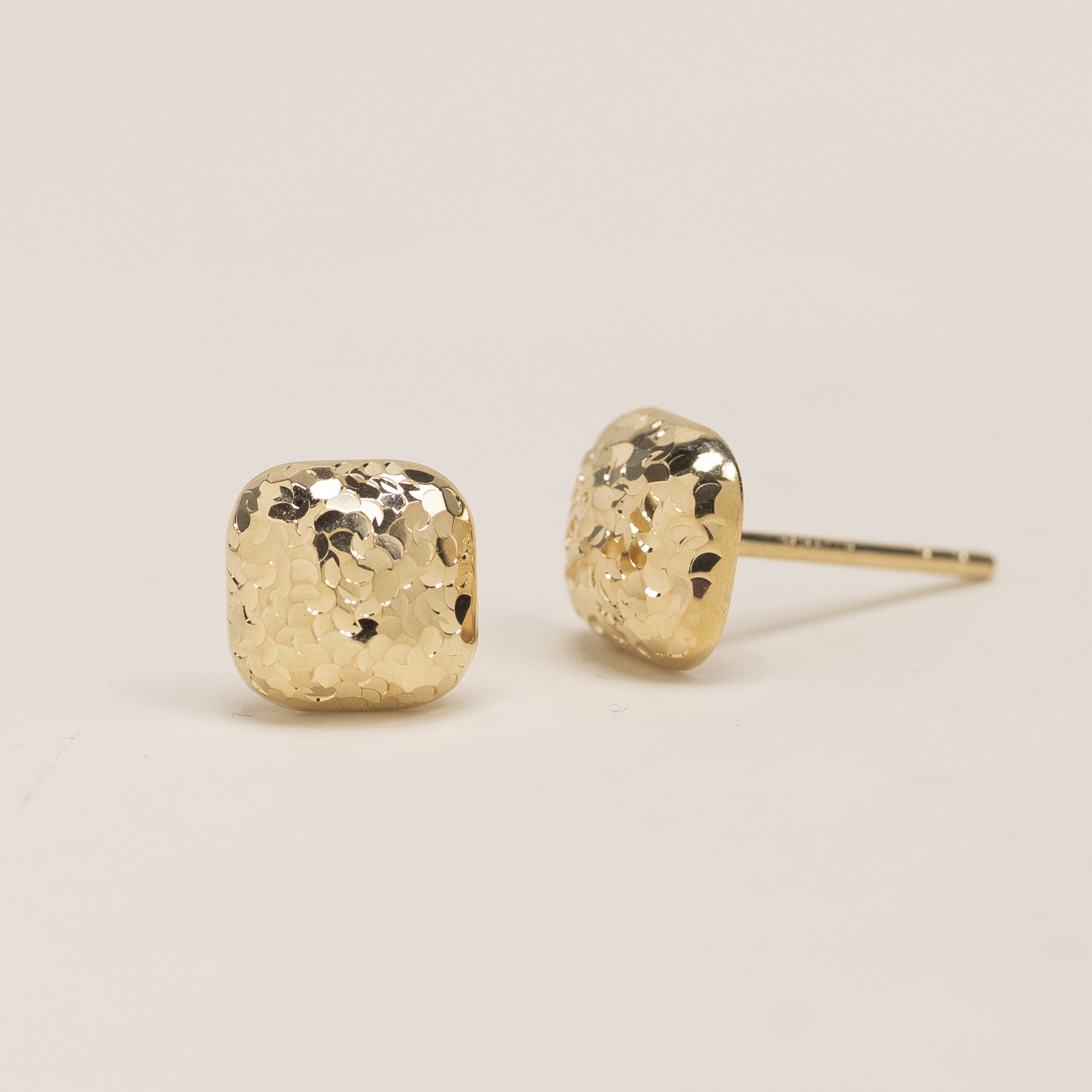 18K Square Mosaic Earring