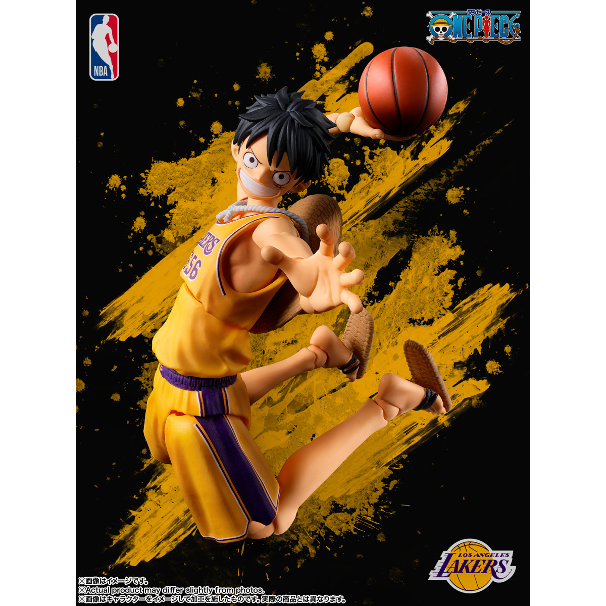 【預購】[ONE PIECE × NBA] SHF 路飛 -洛杉磯湖人-