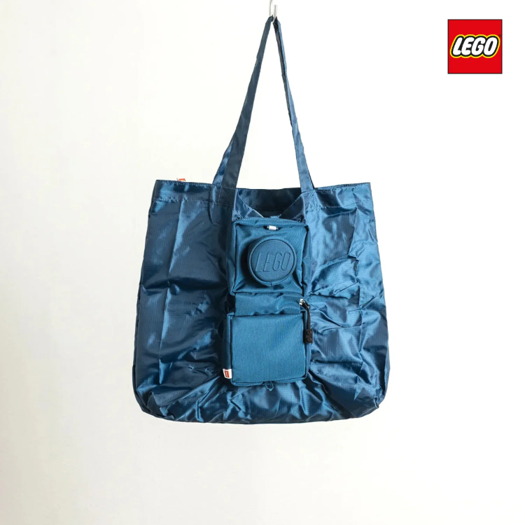 丹麥 Lego 積木摺疊購物袋 海軍藍