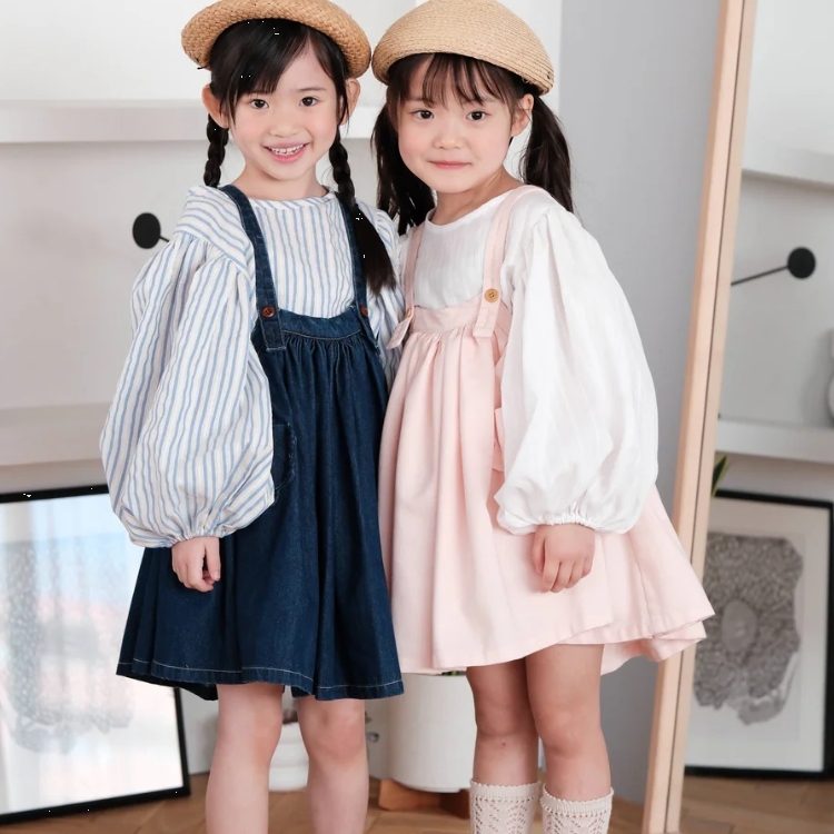 mes kids des fleurs 小花口袋吊帶裙 overall dress - pink