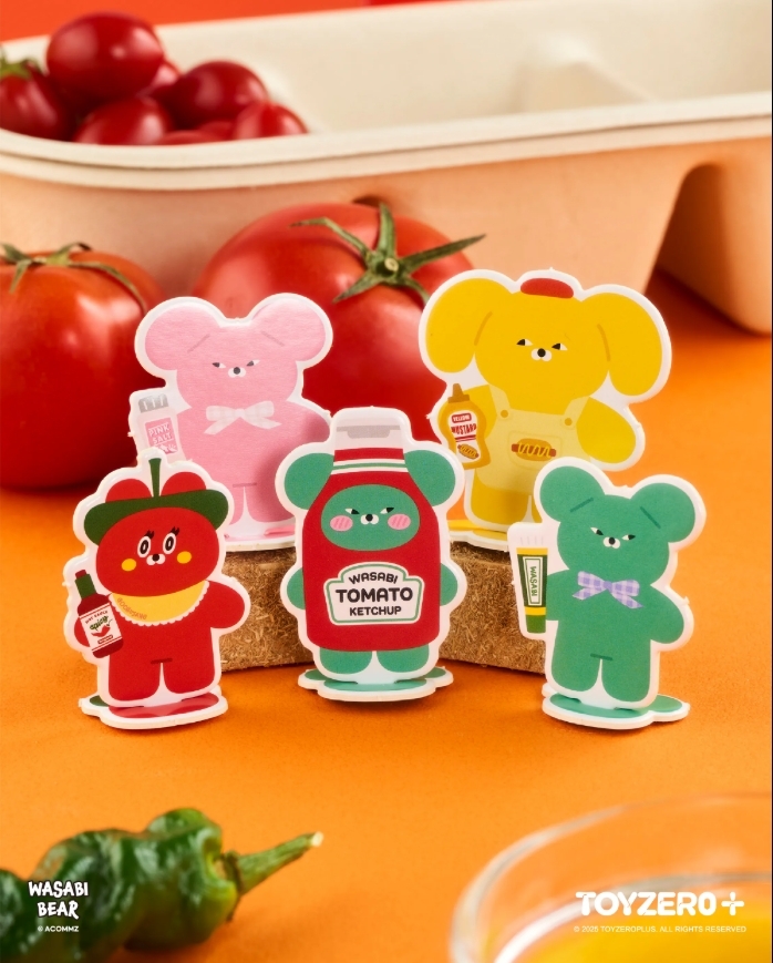 WASABI BEAR 調味料系列毛絨吊飾盲盒 [4入/中盒]