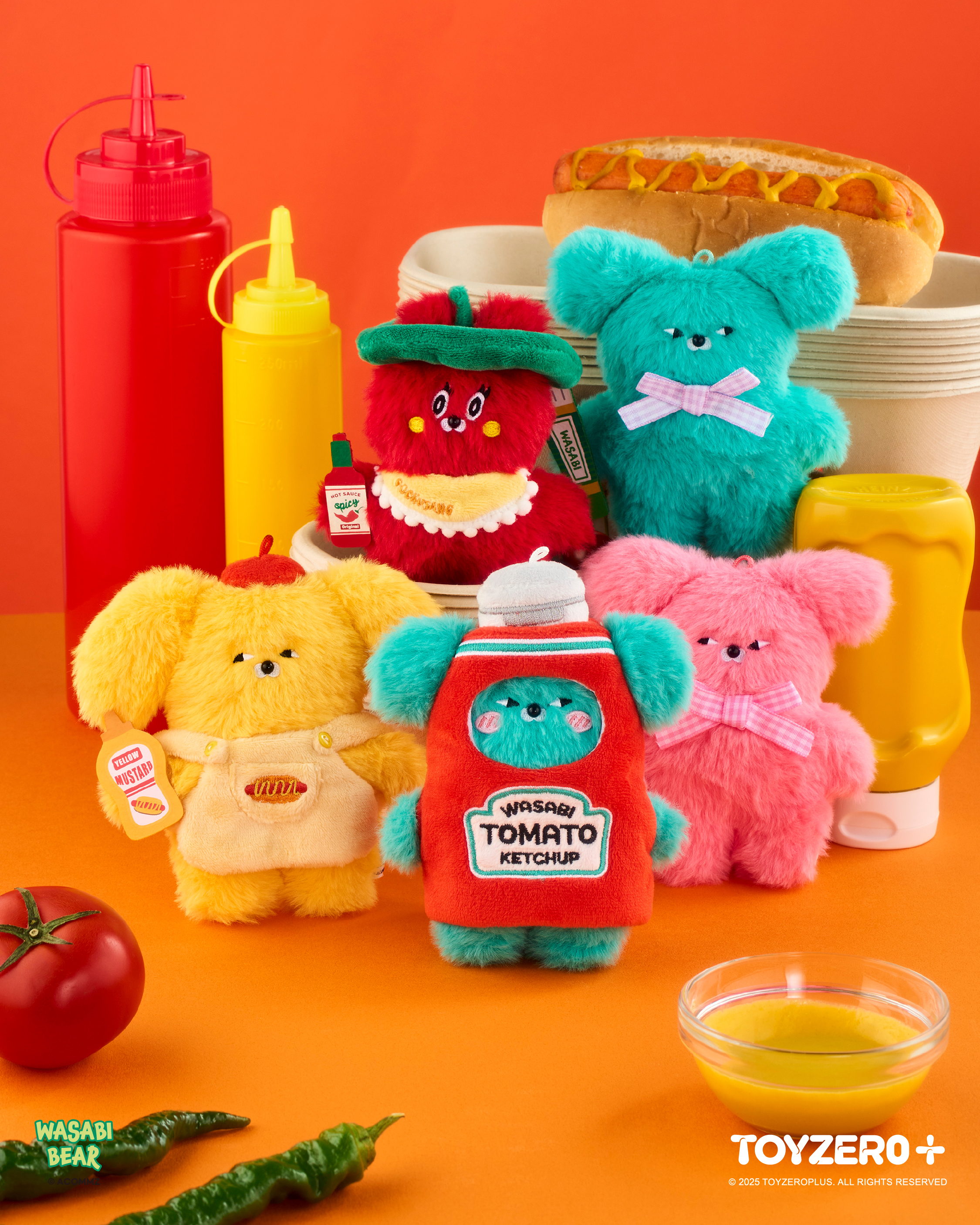 WASABI BEAR 調味料系列毛絨吊飾盲盒 [單盒]