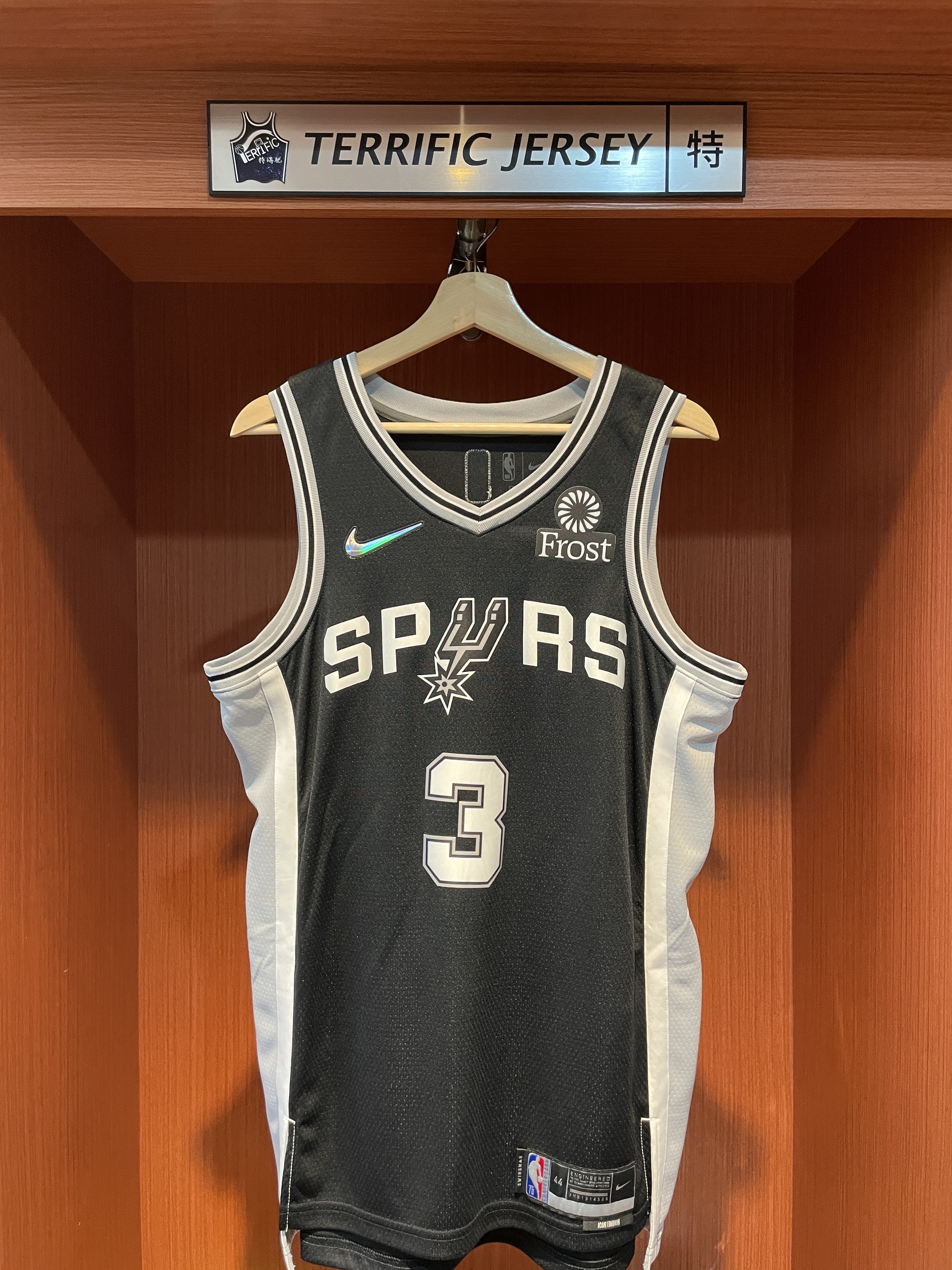 NBA球衣 Keldon Johnson 聖安東尼奧馬刺黑 75周年 鑽石標 Icon Nike Swingman 球迷版 熱轉印 含贊助商標 全新