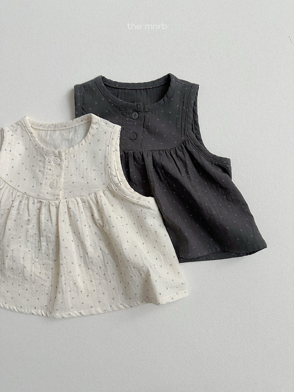韓國🇰🇷Minirobe 小花點傘襬背心(S-XL)