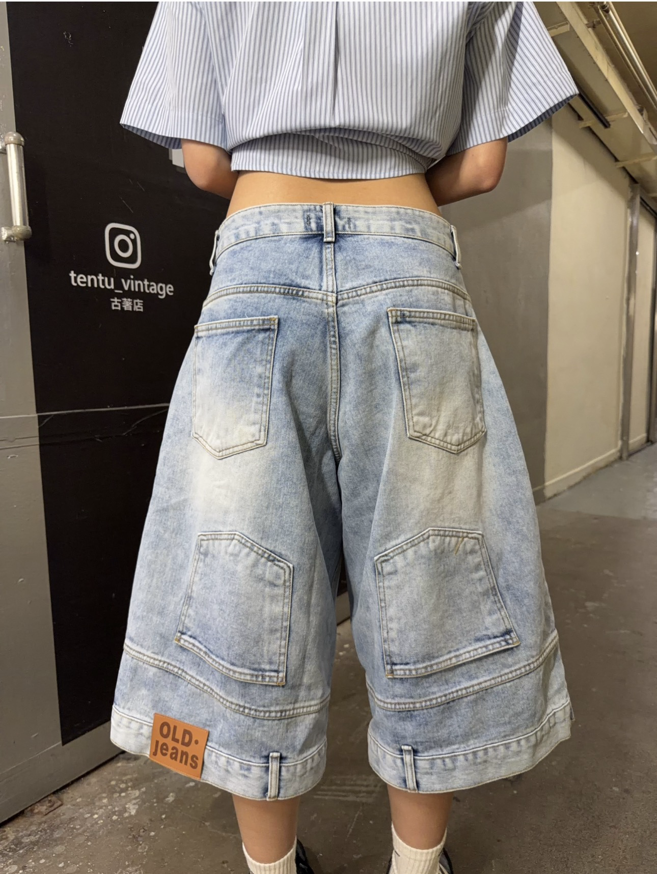 SPT0053 後4bags七分牛仔褲