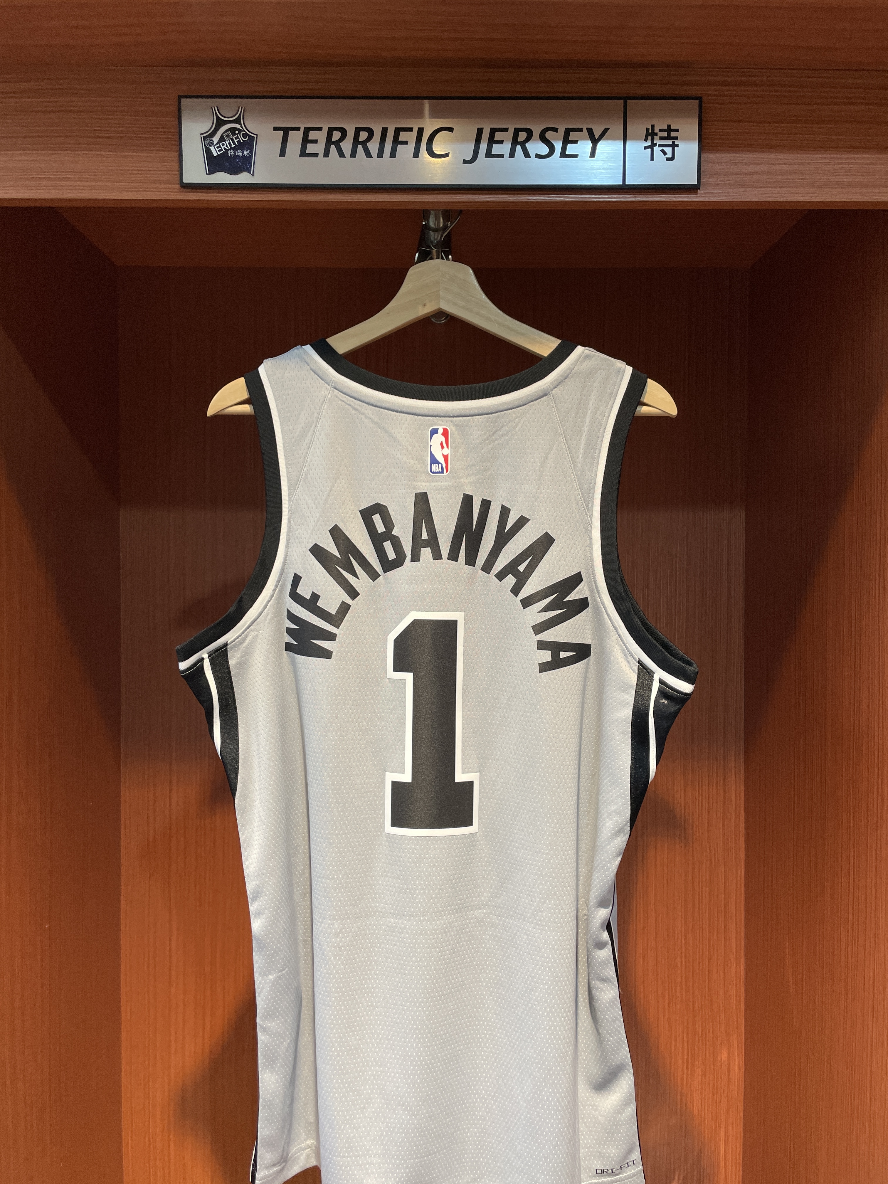 NBA球衣 Victor Wembanyama 聖安東尼奧馬刺灰 Statement Jordan Swingman 球迷版 熱轉印 全新