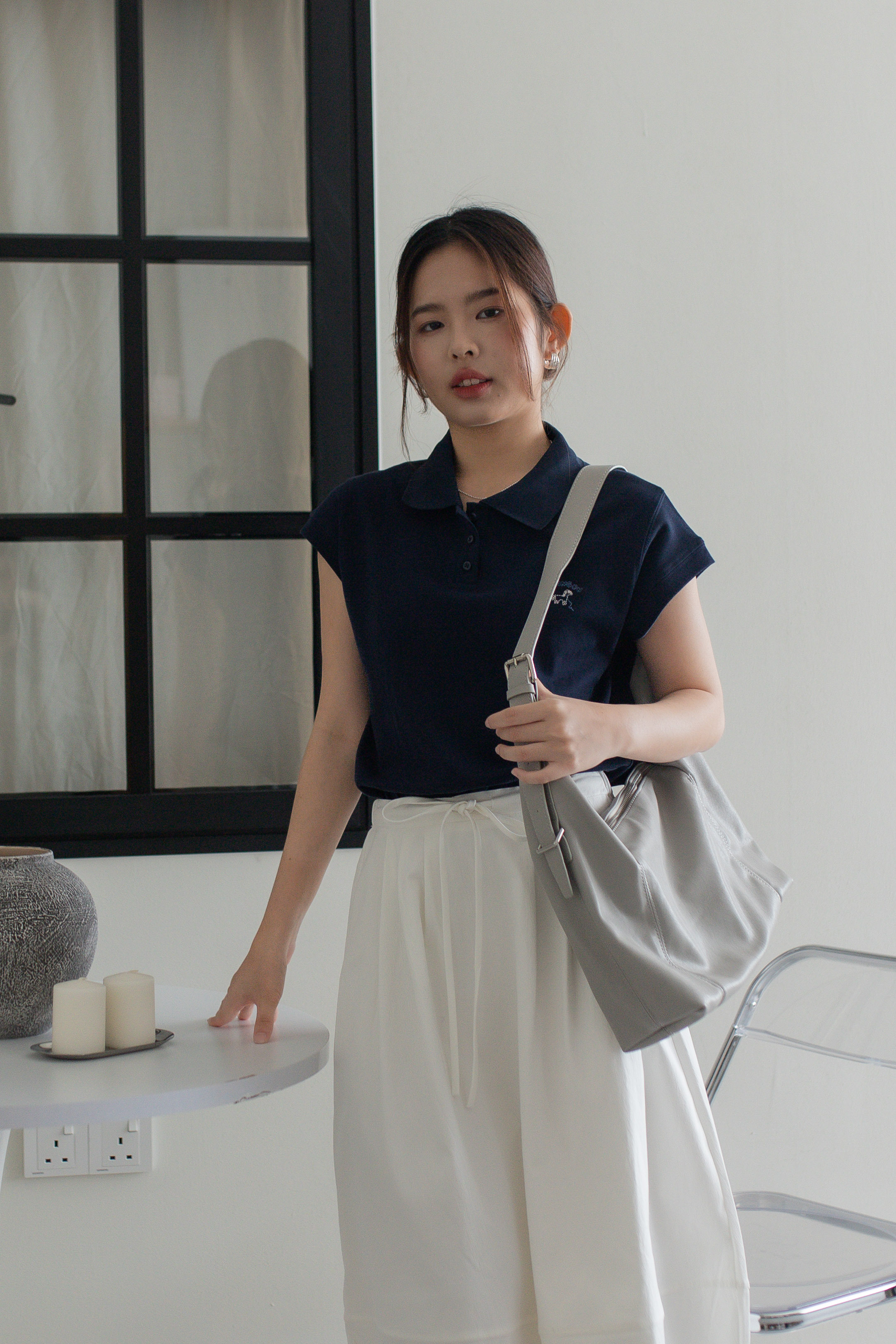 Aysel Pleated Cocoon Skirt White- 2756SKWHI