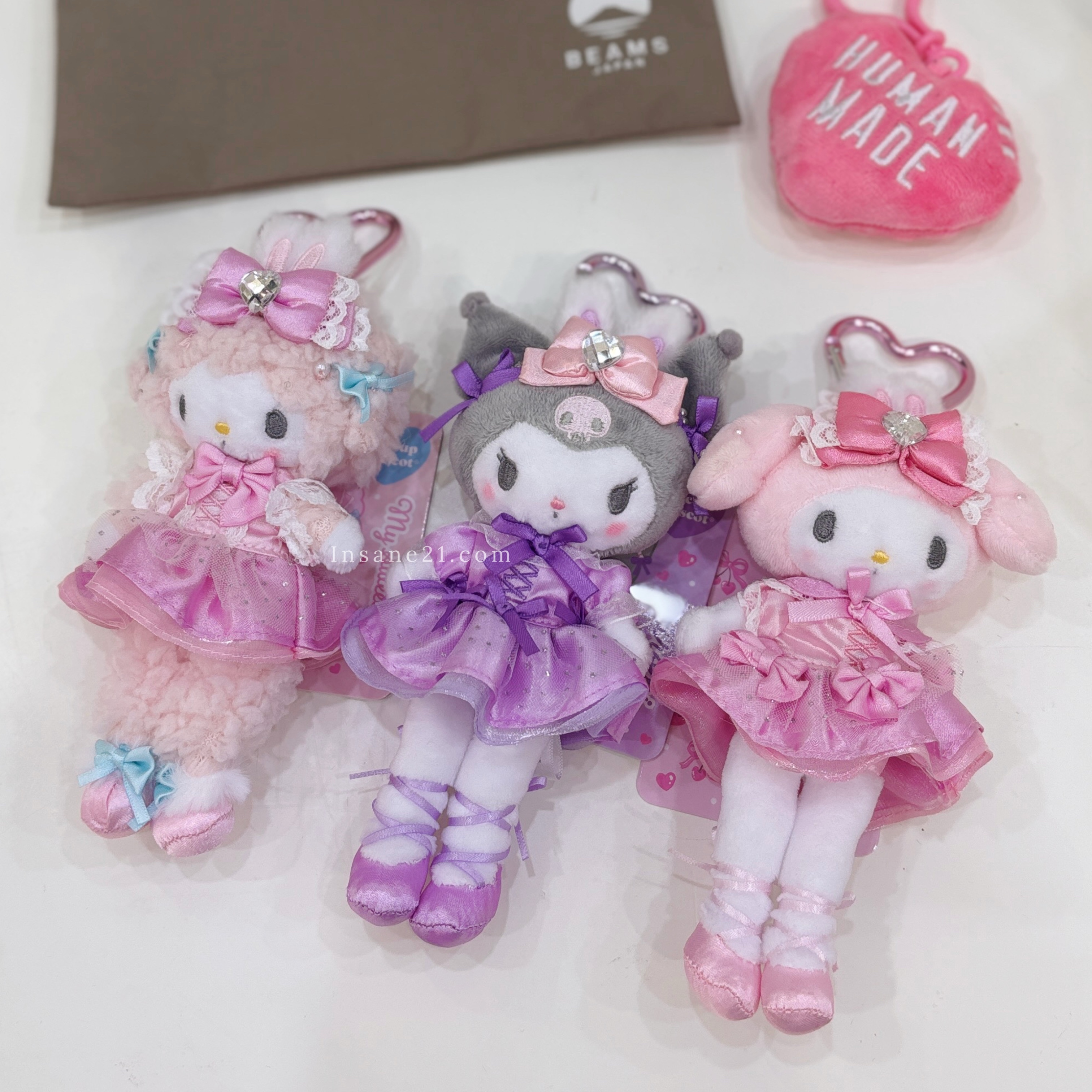 SANRIO STYLE UP 夢幻芭蕾系列 長腿 吊飾 愛心釦環 絨毛 日本