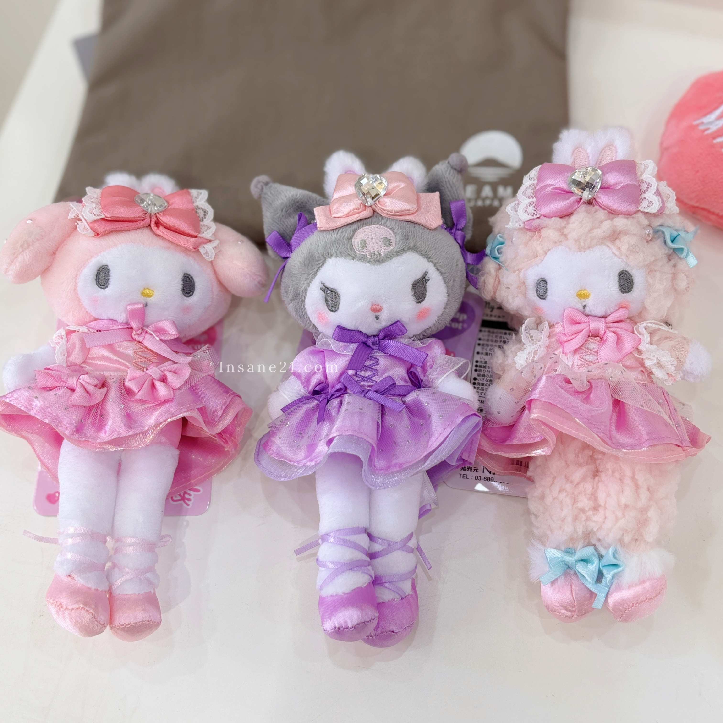 SANRIO STYLE UP 夢幻芭蕾系列 長腿 吊飾 愛心釦環 絨毛 日本