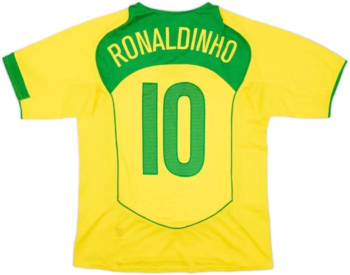 2004 Brazil Reissue Match Home Shirt with Nameset