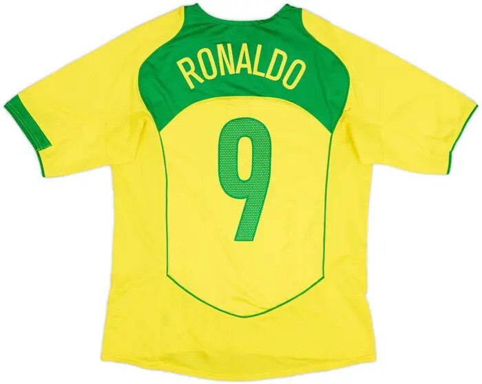 2004 Brazil Reissue Match Home Shirt with Nameset