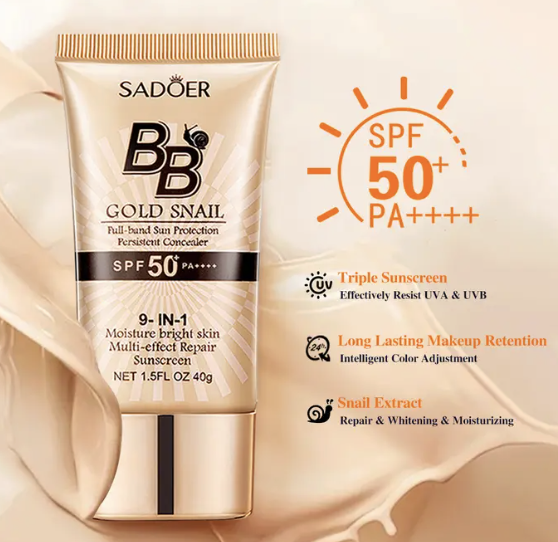 SADOER BB GOLD SNAIL 9-in-1 Sunscreen SPF50 PA+++