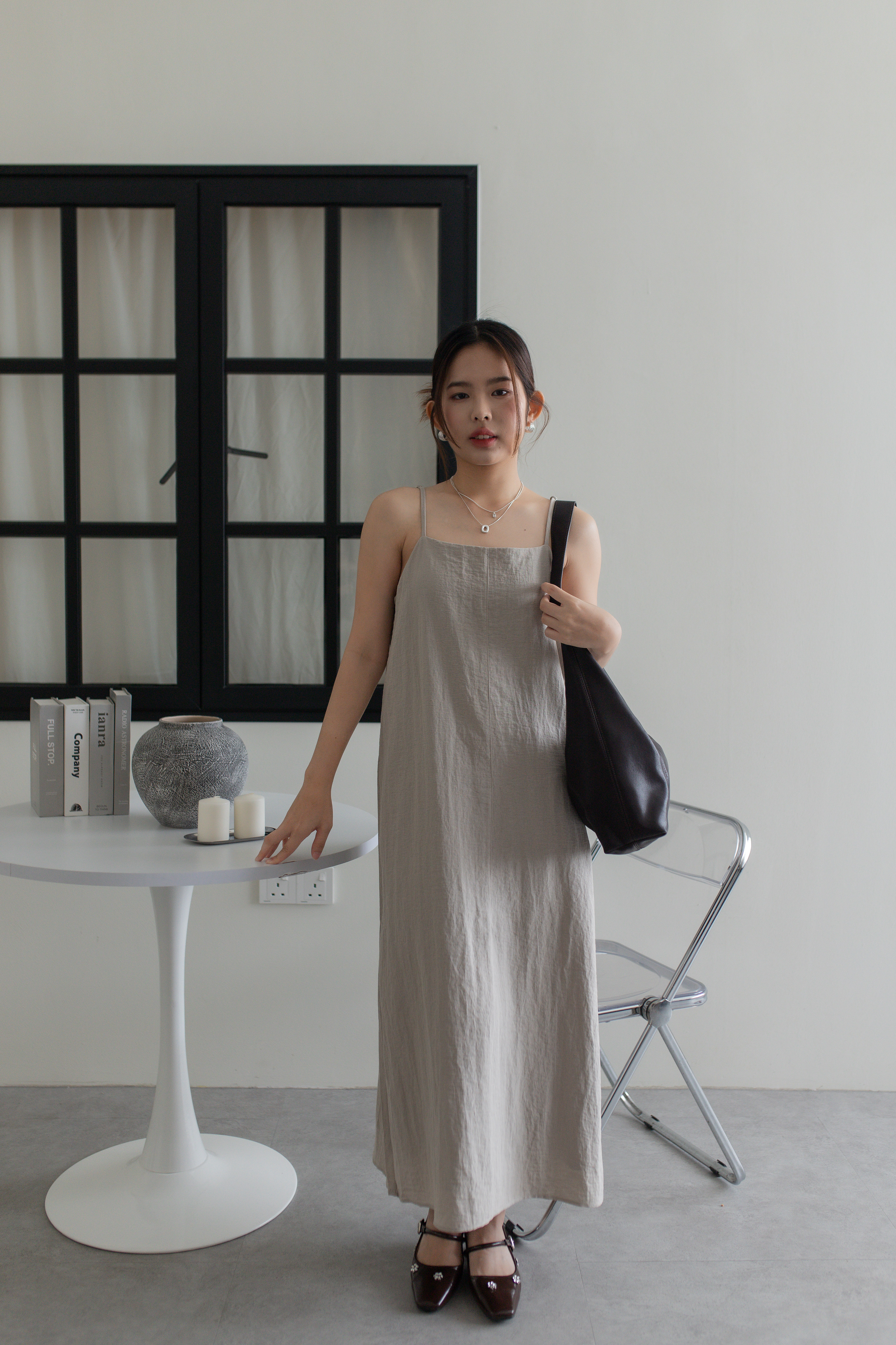 Selene Linen Dress Khaki - 2759DLKHA