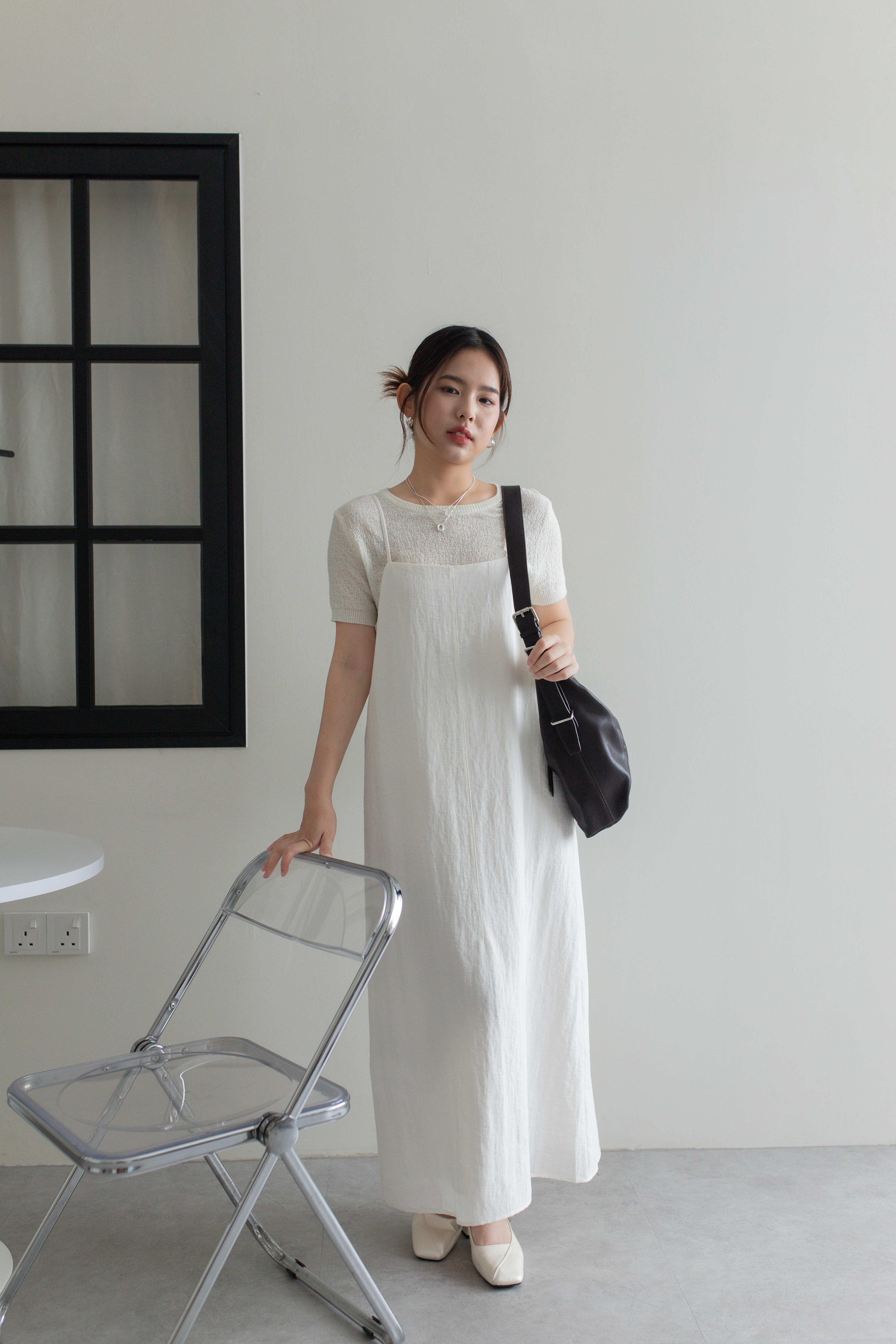 Selene Linen Dress White - 2759DLWHI