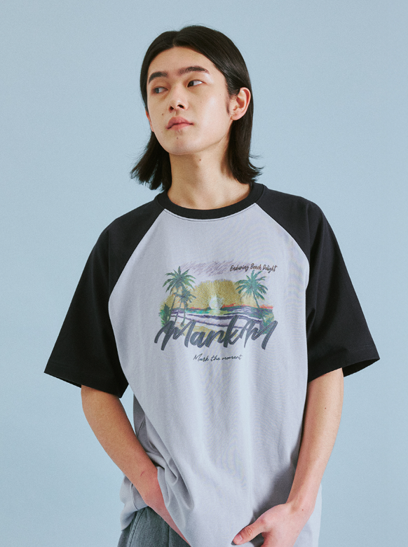 【預購】MARKM WKR051805 日落圖案短袖上衣
