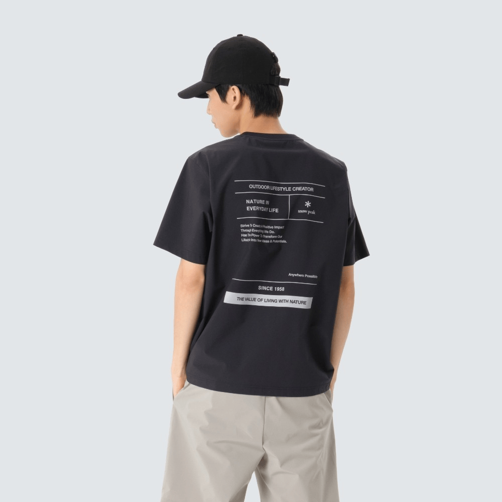 Snow Peak｜男版37.5 Lettering Short Sleeve T-shirt S26MMT-TS38 [3 colors]