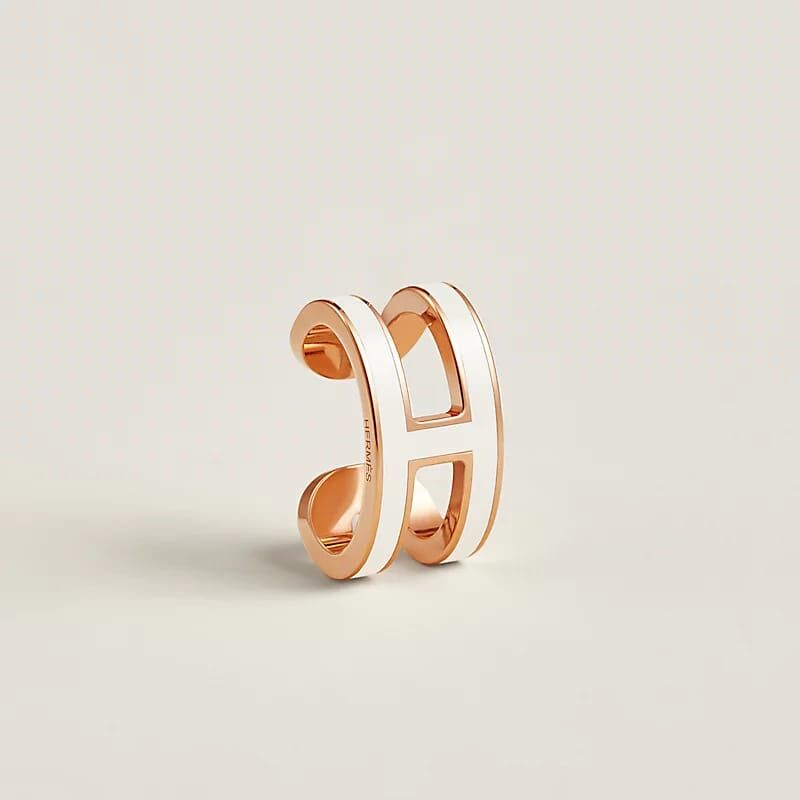 HERMES Pop H ear cuff blanc FO