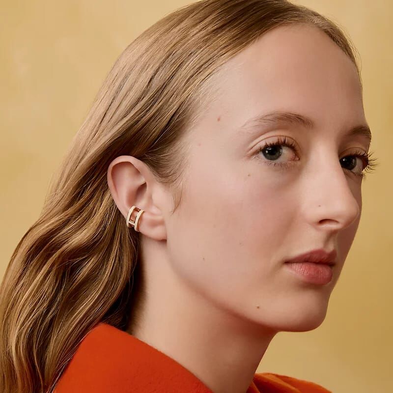 HERMES Pop H ear cuff blanc FO