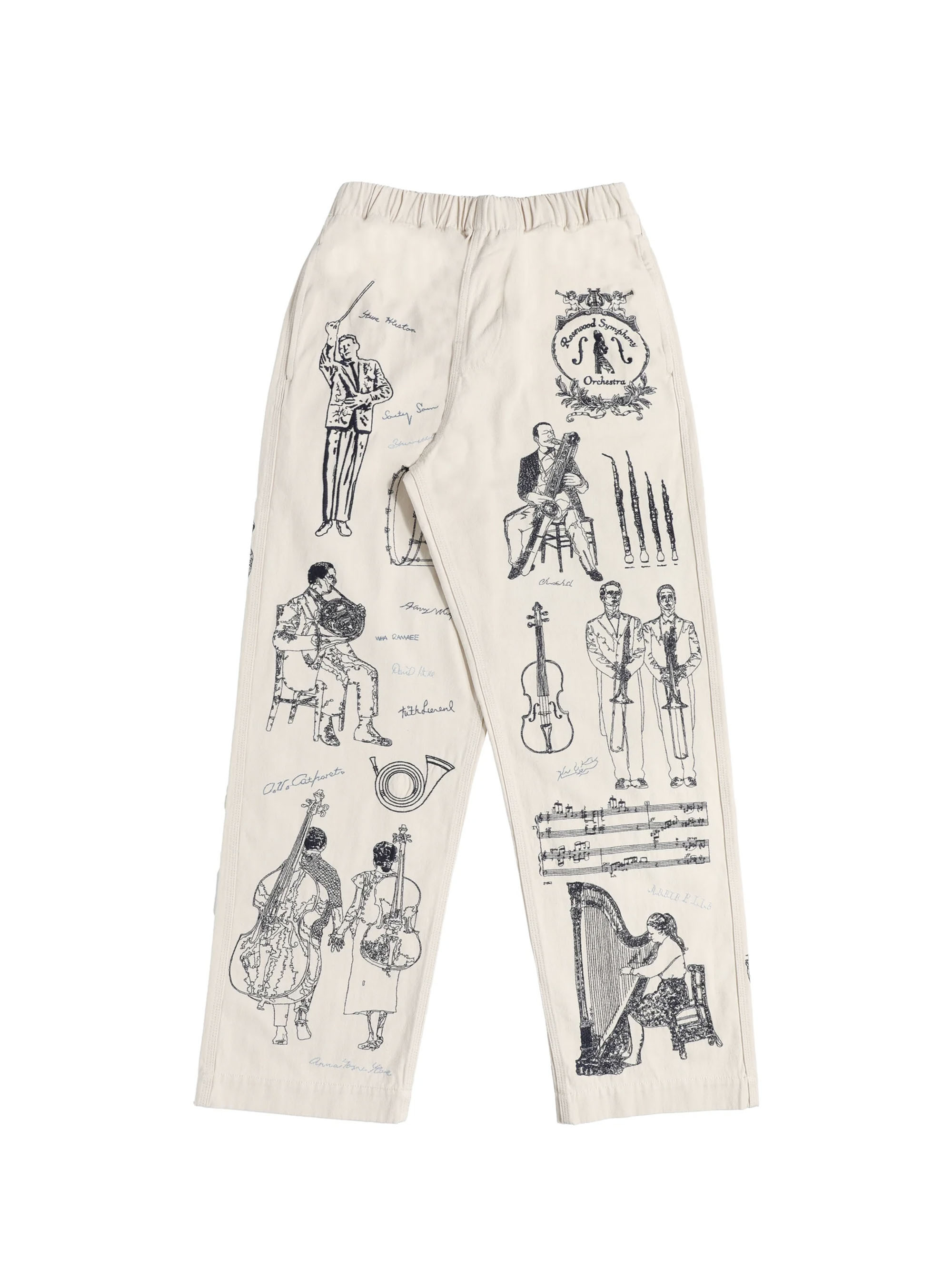 Samuel Zelig PANTS WITH BLUE EMBROIDERY